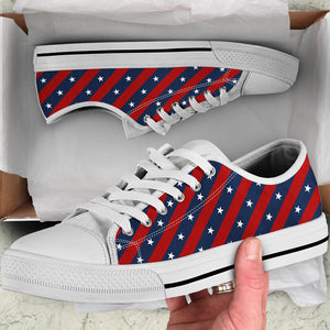 Stars and Stripes Women's Low Top Shoes