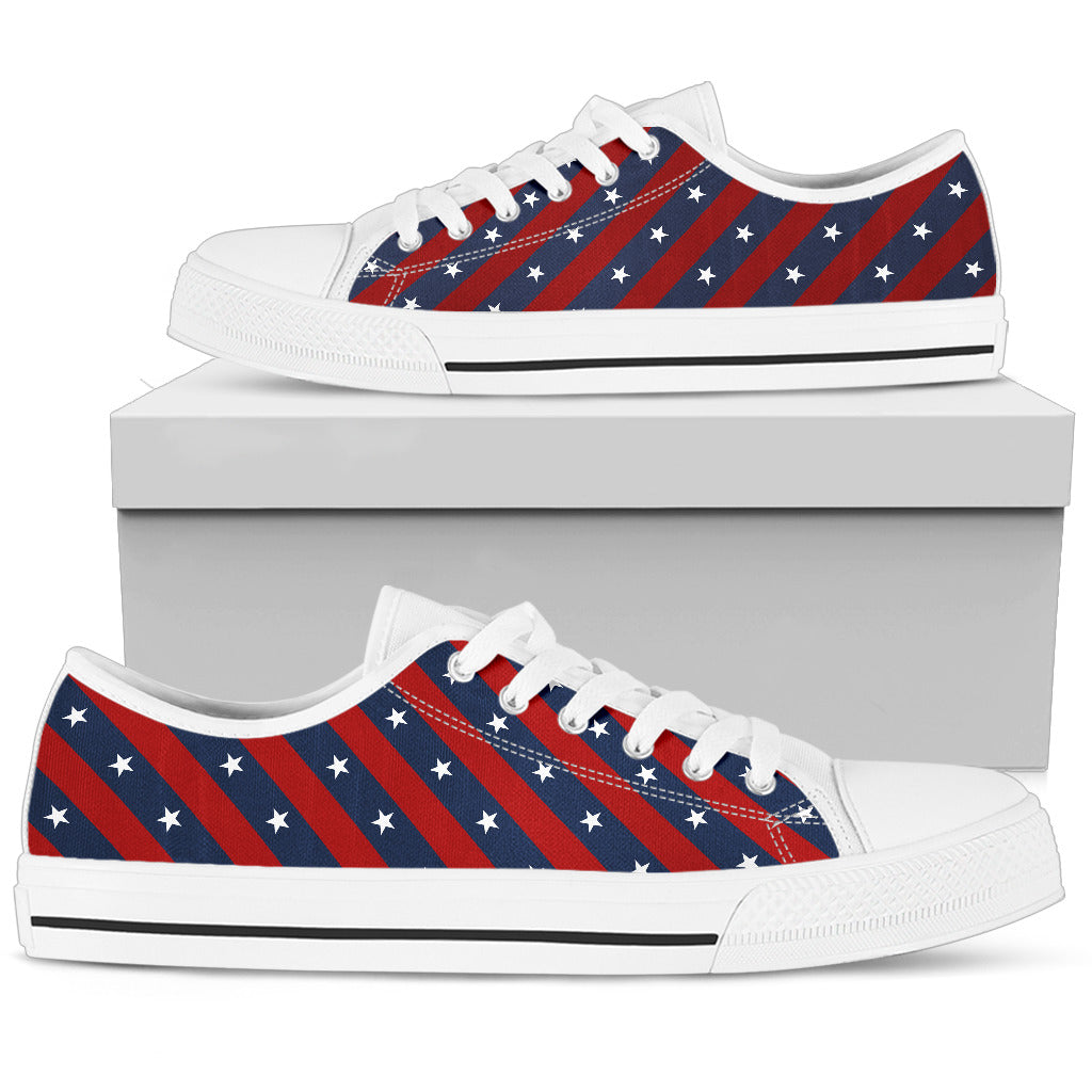Stars and Stripes Women's Low Top Shoes