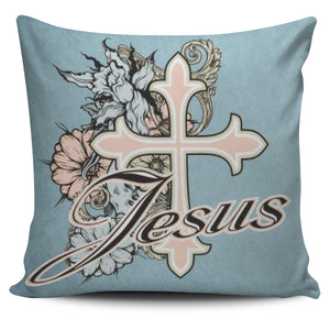 FREE Floral Jesus Cross Pillow Case