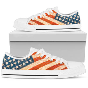 USA Flag - Low Top Shoes