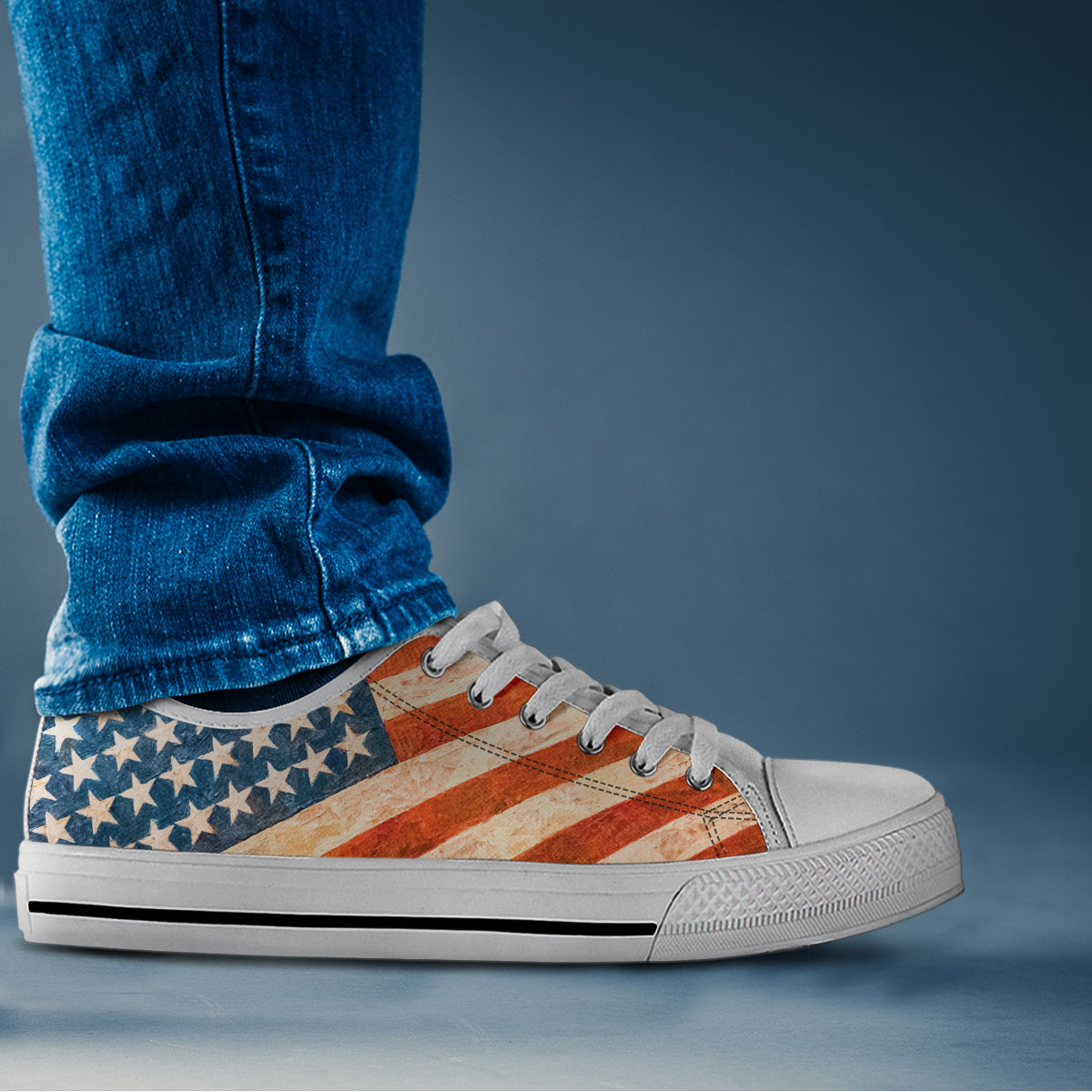 USA Flag - Low Top Shoes