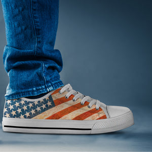 USA Flag - Low Top Shoes