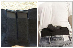 Belly Band Holster - Concealed, Universal Left & Right with 2 Mag Pouches