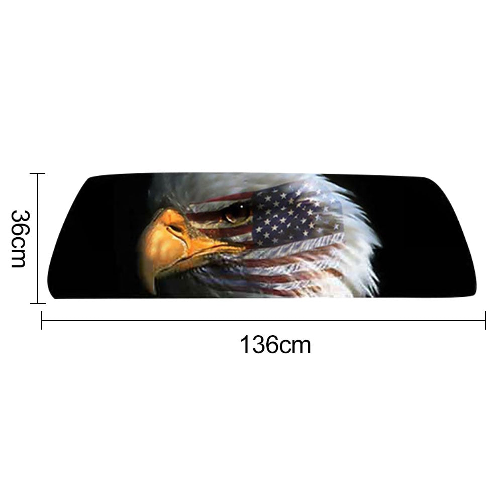 American Flag Eagle Large Car Decal