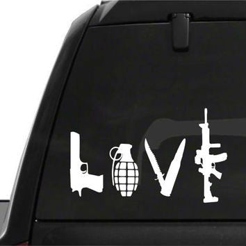 Gun Love Car Decals