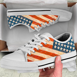 USA Flag - Low Top Shoes