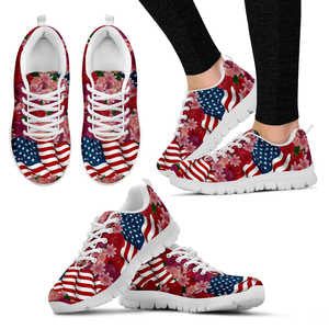 Florist & USA Flag Women's Sneakers