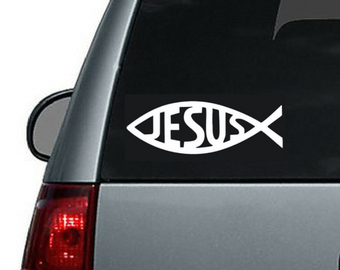 Jesus Fish Vinyl Car Decal