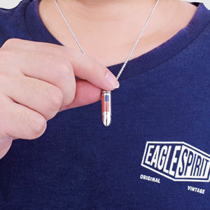 US Flag Engraved Pendant