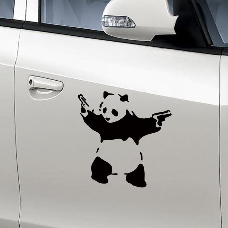 Gun Panda Car Decal