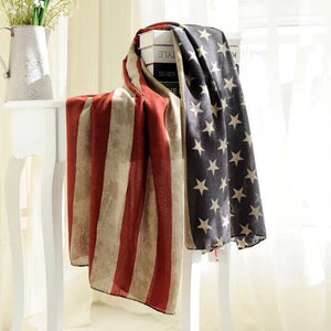 Vintage American Flag Scarf