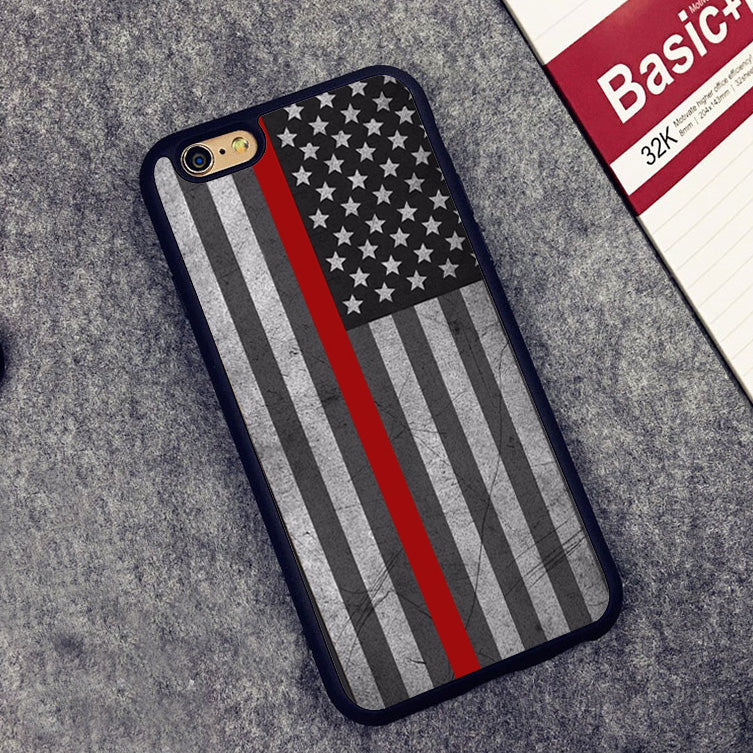 Thin Red Line USA iPhone Case