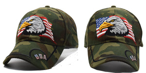 USA Flag & Eagle Caps